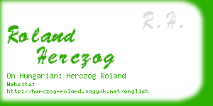 roland herczog business card